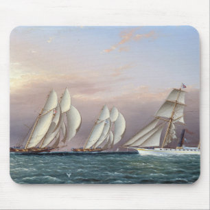 Schooners Dreadnought and Columbia 1870 Mouse Pad