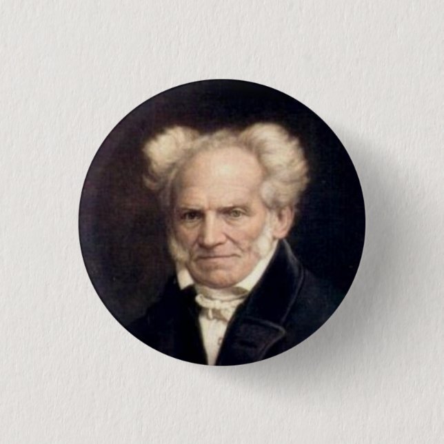 schopenhauer 3 cm round badge (Front)