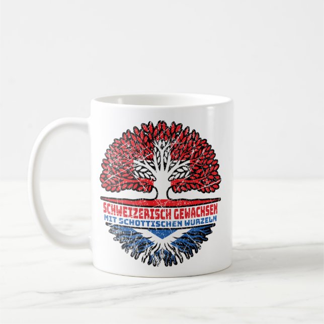 Schottland Schottisch Schweizer Schweiz Baum Coffee Mug (Left)