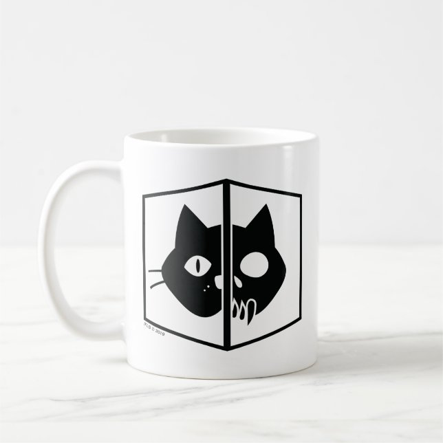Schrödinger Cat Graphic Coffee Mug (Left)