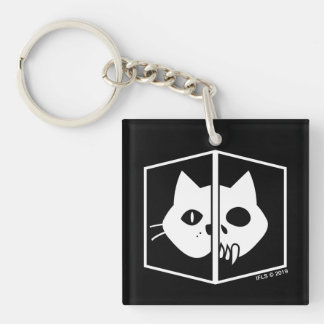 Schrödinger Cat Graphic Key Ring