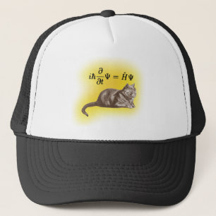Schrodinger cat trucker hat