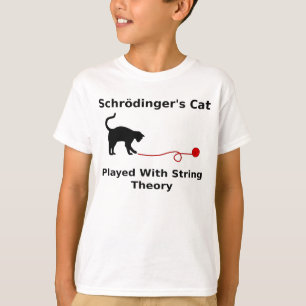 Schrödinger’s Cat Played With String Theory T-Shirt