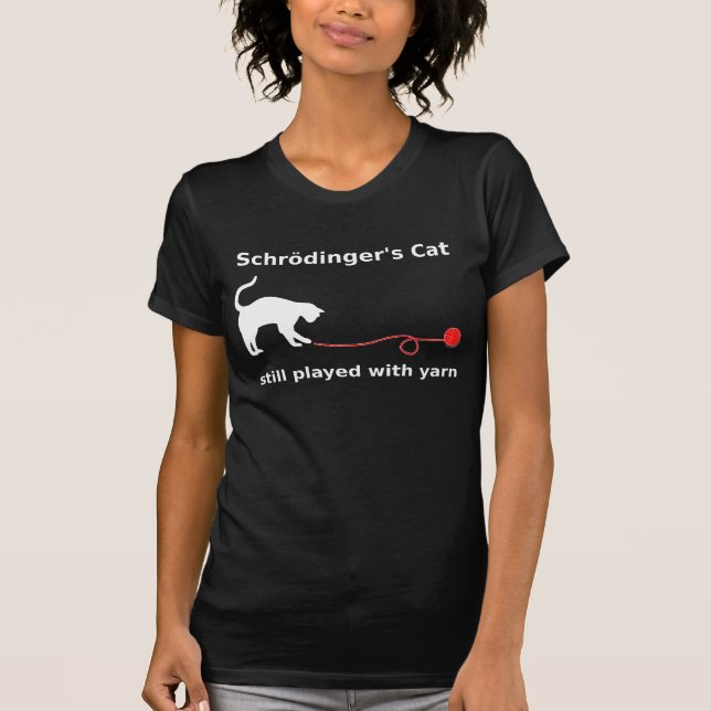 “Schrödinger’s Cat” Shirt (Dark) (Front)