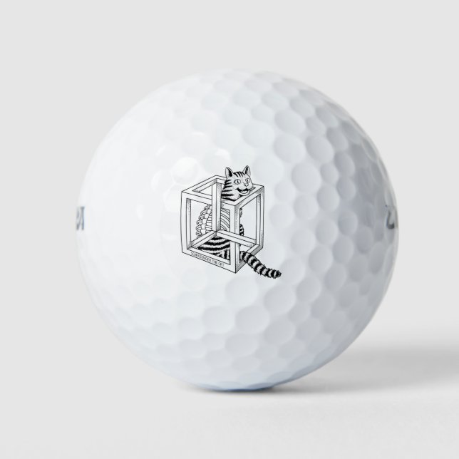 Schrodinger the Cat Golf Balls (Front)