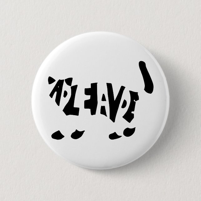 Schrödinger's cat 6 cm round badge (Front)