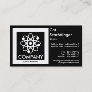 Schrödinger's Cat - Black Business Card