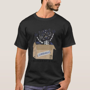 Schrodinger's Cat Cat Skeleton Cat Day Halloween T-Shirt