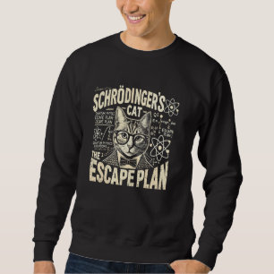 Schrodingers Cat Escape Plan, Funny Quantum Physic Sweatshirt