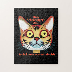 Schrodinger's cat existential crisis jigsaw puzzle