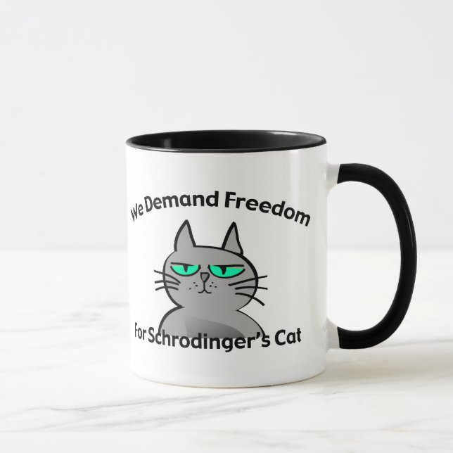 Schrodinger's Cat Funny Geek Humour Mug (Right)