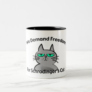 Schrodinger's Cat Funny Geek Humour Two-Tone Coffee Mug