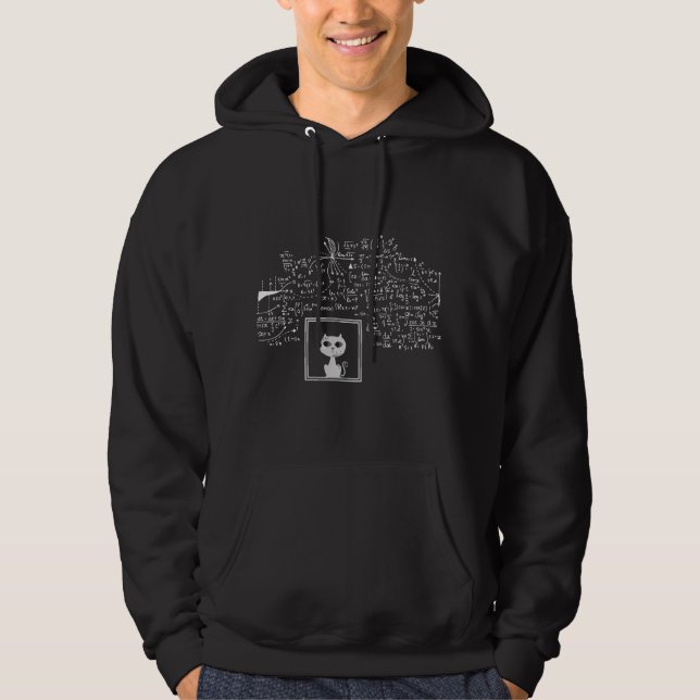Schrodingers Cat in a Box Funny Science Nerd Physi Hoodie (Front)