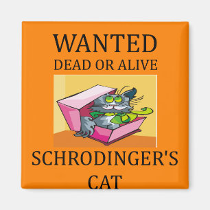 schrodinger's cat joke magnet