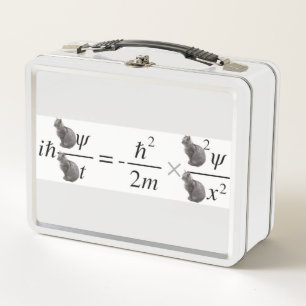 Schrodinger's cat metal lunch box