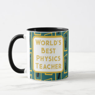 Schrödinger's Cat Mid Century Modern dark blue Mug