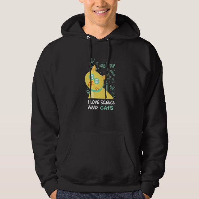 Schrödingers Cat Nerd Physics Scientist Hoodie (Front)