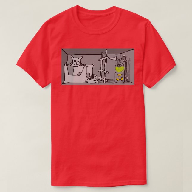 Schrodingers cat quantum mechanics 1  T-Shirt (Design Front)