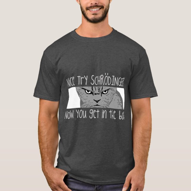 Schrodingers Cat retro T-Shirt (Front)