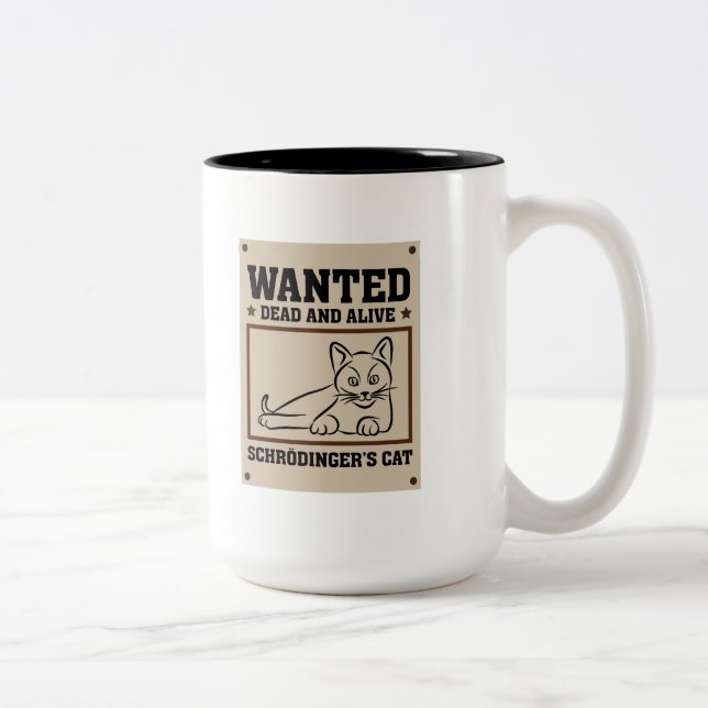 Schrodinger's Cat Two-Tone Coffee Mug (Right)