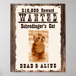 Schrodinger's cat wanted poster