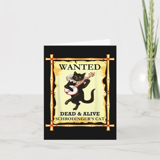 Schrodinger's Physics Cat Quantum Physicist  Card (Front)