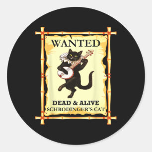 Schrodinger's Physics Cat Quantum Physicist Classic Round Sticker