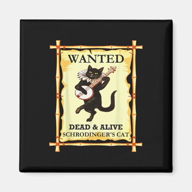 Schrodinger's Physics Cat Quantum Physicist  Magnet (Front)