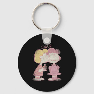 Schroeder & Lucy Valentine's Day Kiss Key Ring