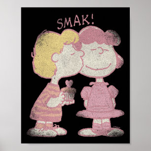 Schroeder & Lucy Valentine's Day Kiss Poster