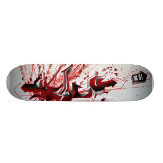 Schu Red graffiti Skateboard