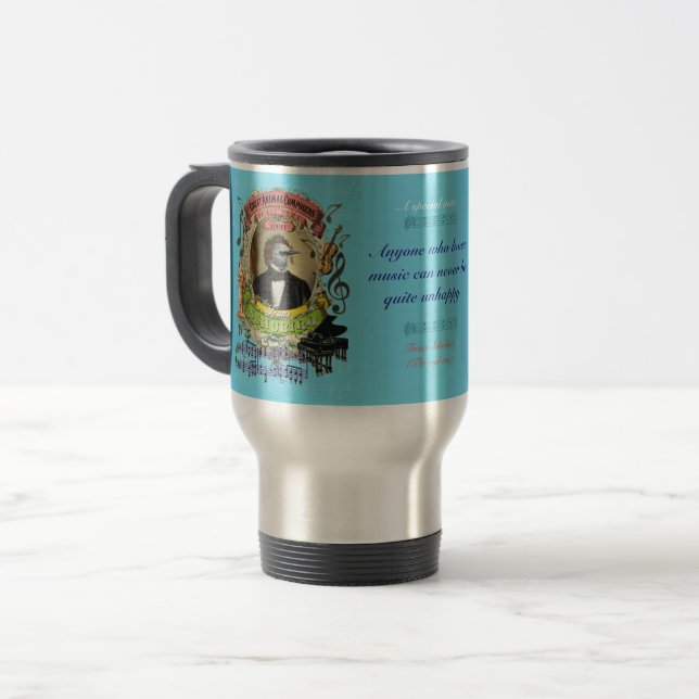 Schubird Bird Animal Composer Schubert Parody Travel Mug (Front Left)