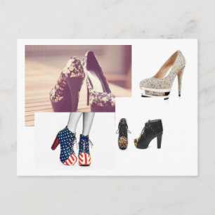 schuh Postkarte Postcard