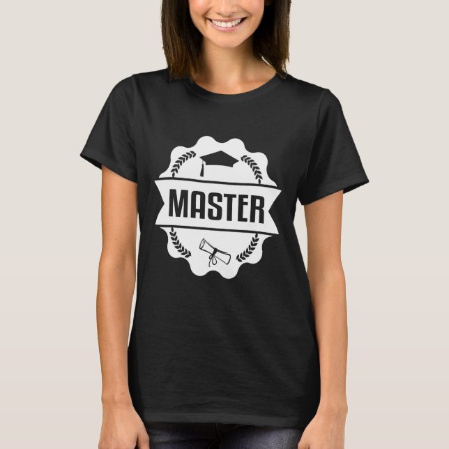 Schule Endlich Graduation Master Graduated Master T-Shirt (Front)