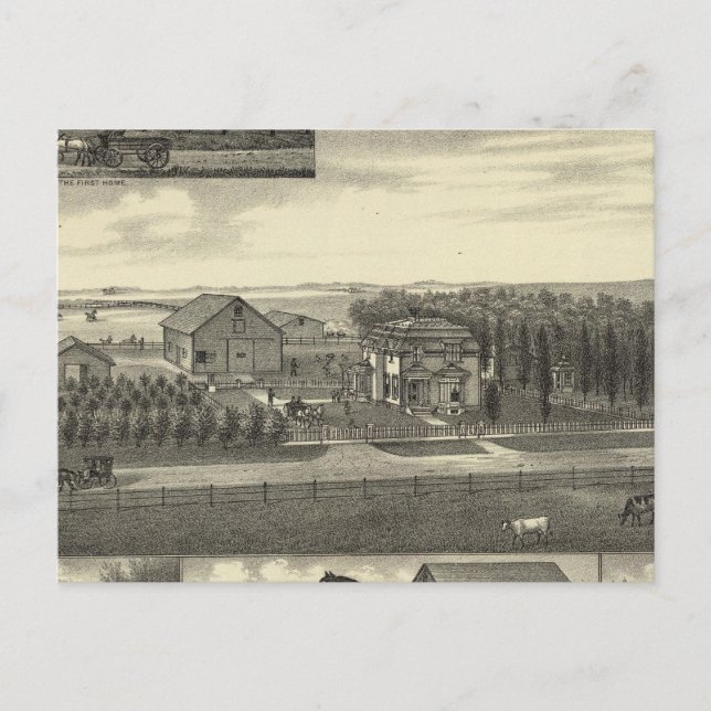 Schulz residence, Nebraska Postcard (Front)