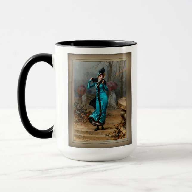 Schutz vor dem Sturm by Frederik Hendrik Kaemmerer Mug (Left)