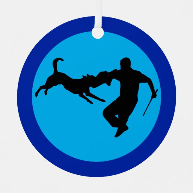 Schutzhund v5 metal tree decoration (Front)