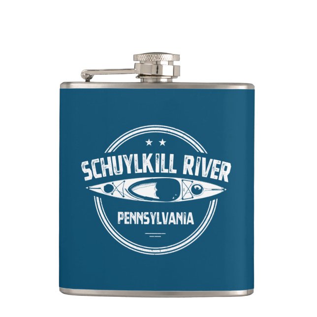 Schuylkill River, Pennsylvania Hip Flask (Front)