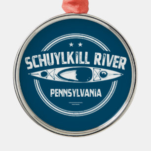 Schuylkill River, Pennsylvania Metal Ornament