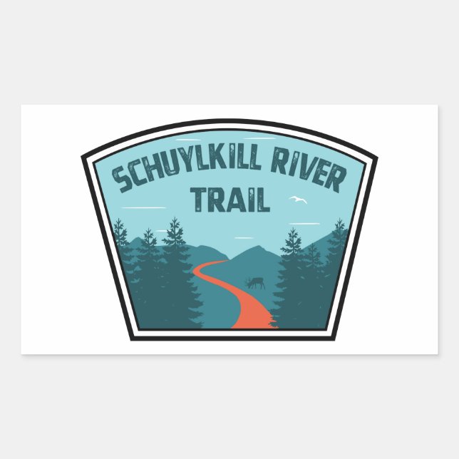 Schuylkill River Trail Rectangular Sticker (Front)