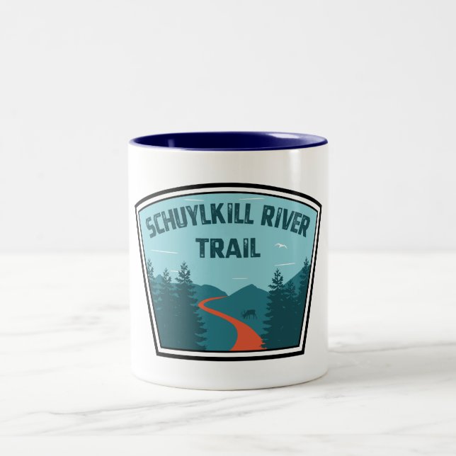 Schuylkill River Trail Two-Tone Coffee Mug (Center)