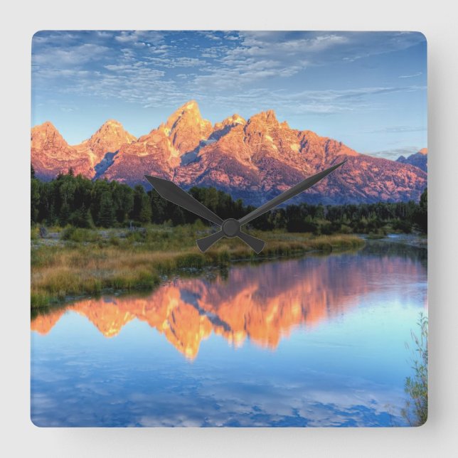 Schwabacher's Landing Square Wall Clock (Front)