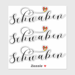 Schwaben Flag Heart, Swabia, Germany