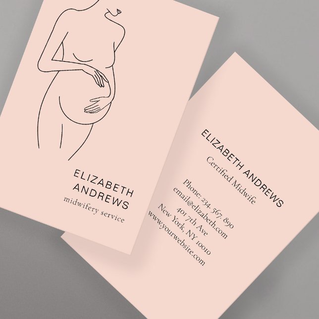 Schwangere, schlicht-moderne Visitenkarte Business Business Card (Creator Uploaded)