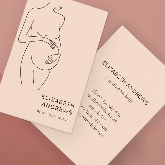 Schwangere, schlicht-moderne Visitenkarte Business Business Card (Creator Uploaded)