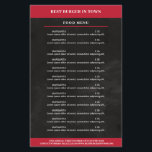 Schwarz, Rot Flyer<br><div class="desc">Flyer in Schwarz Rot, gut geeignet für Restaurants, Essen-Lieferservice. Editieren Sie ihr Produkt einfach in dem Sie ihren Text eingeben. Sie können die Schriftart, Farbe und die Position individuell durch "weitere Personalisierung" auswählen.</div>