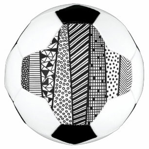 Schwarz und Weiß - modernes Muster Soccer Ball