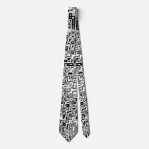 schwarz weiss Rechtecke black white rectangles Tie