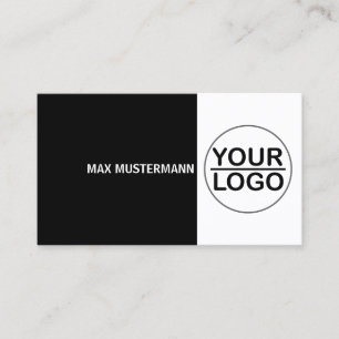 Schwarze professionelle Visitenkarte mit LOGO Business Card