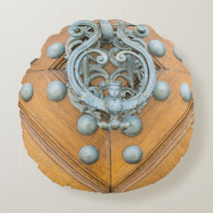 Schwarzenbersky Palace Door Knocker Round Cushion